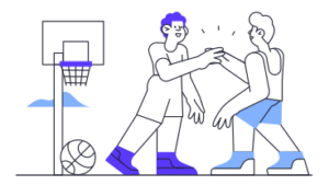 Športnika v telovadnici