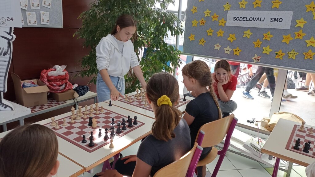 Šahovska simultanka OŠ Frana Kranjca, junij 2024