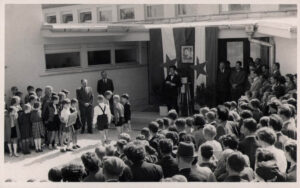 Slovesna otvoritev Osnovne šole Frana Kranjca, 18. 9. 1955