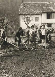 Urejanje šolskega vrta in okolice šole, 1964/65