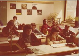Pouk BIO-KEM je na »stari« šoli potekal v prizidku, 1977/78