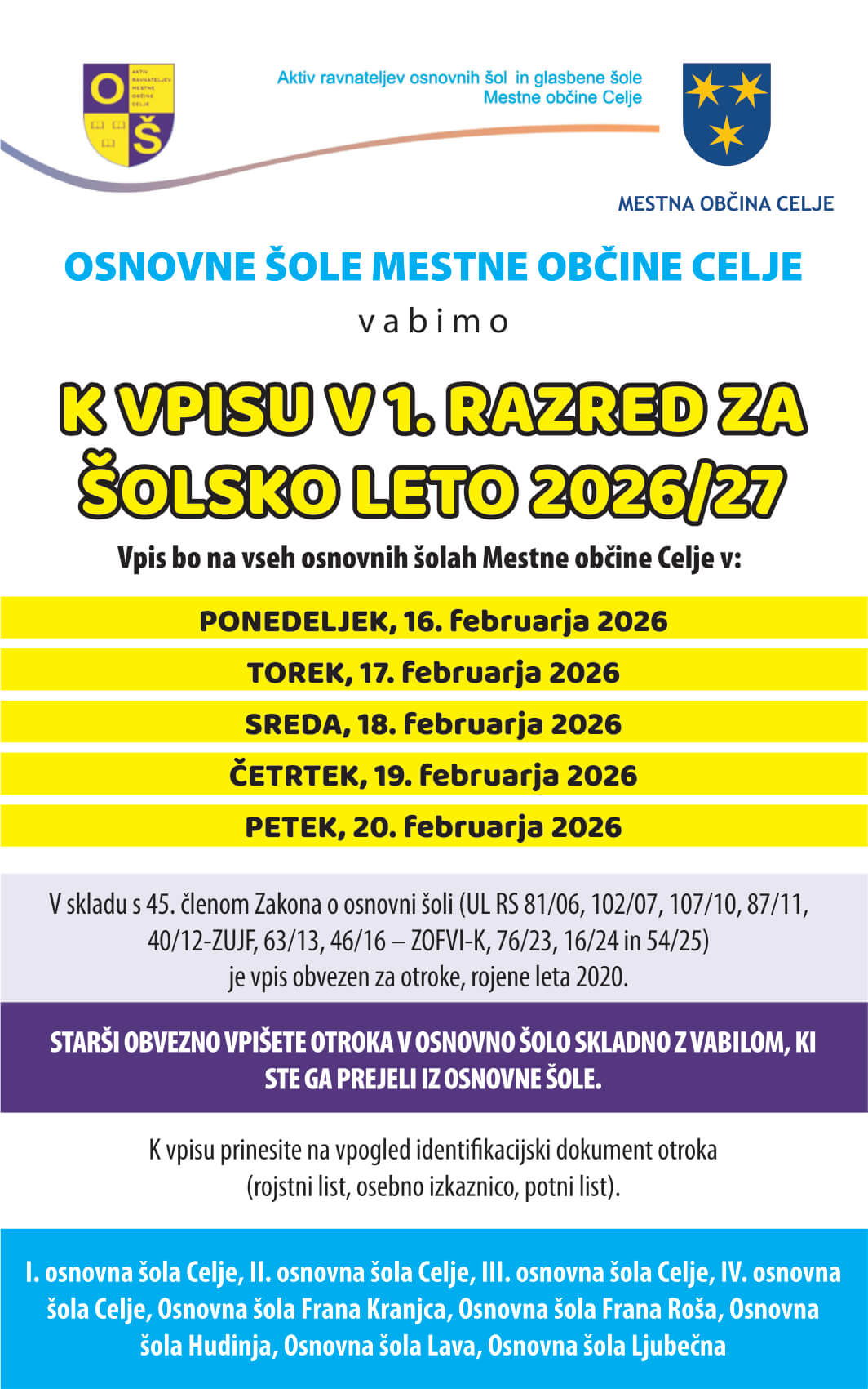 OS-MOC-2026-vpis-v-os Vabilo k vpisu v 1. razred v šol. l. 2026/27
