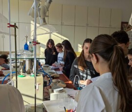 Kemijska delavnica na I. gimnaziji v Celju, november 2025