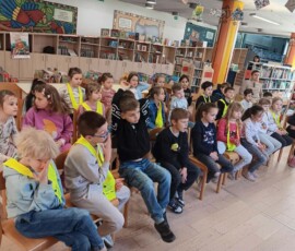 Prvošolci pri Mišku Knjižku, 2026